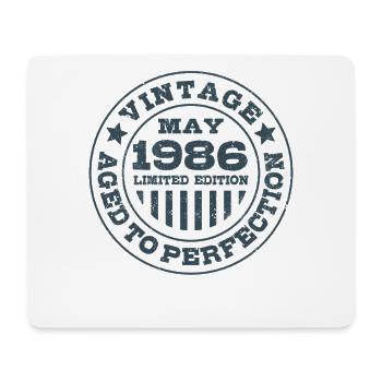 Vintage May 1986 | Aged to perfection | Birthday - Mouse Pad (horizontal) - white - Front