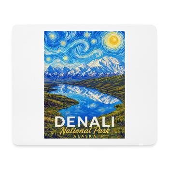 Denali-Nationalpark, Alaska - Mousepad (Querformat) - Weiß - Vorne