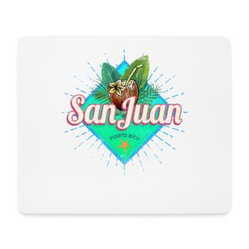 San Juan in Puerto Rico Vintage Karibik Souvenir - Mousepad (Querformat) - Weiß - Vorne