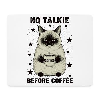 Kein Gespräch Vor Kaffee Liebhaber Katze - Mousepad (Querformat) - Weiß - Vorne
