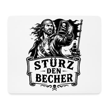 Störtebekker Stürz den Becher Pirat Legende - Mousepad (Querformat) - Weiß - Vorne