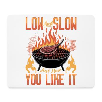 BBQ Grilling Meat Smoking Barbecue - Mousepad (Querformat) - Weiß - Vorne