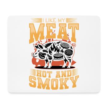 BBQ Grilling Meat Smoking Barbecue - Mousepad (Querformat) - Weiß - Vorne