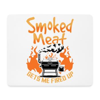 BBQ Grilling Meat Smoking Barbecue - Mousepad (Querformat) - Weiß - Vorne