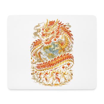 Danse du Dragon Drachentanz - Tapis de souris (format paysage) - blanc - Devant