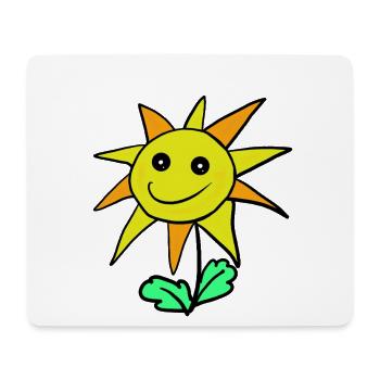 Enfants des fleurs Tournesols - Tapis de souris (format paysage) - blanc - Devant