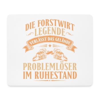 Forstwirt Legende Ruhestand - Rente Abschied - Mousepad (Querformat) - Weiß - Vorne