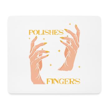 Nageldesigner Nageldesignerin Kosmetik Nagelstudio - Mousepad (Querformat) - Weiß - Vorne