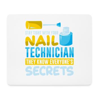 Nageldesigner Nageldesignerin Kosmetik Nagelstudio - Mousepad (Querformat) - Weiß - Vorne