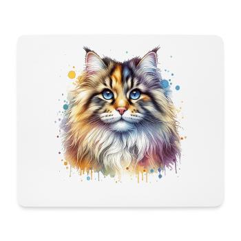 Norwegian Forest Cat Motif - Mouse Pad (horizontal) - white - Front
