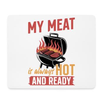 BBQ Grilling Meat Smoking Barbecue - Mousepad (Querformat) - Weiß - Vorne