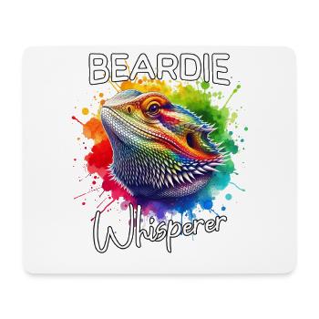 Bartagame Flüsterer - Mousepad (Querformat) - Weiß - Vorne
