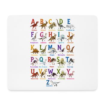 Colorful DinoAlphabet Print - Mouse Pad (horizontal) - white - Front