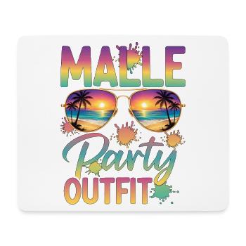 Malle Party Outfit - Mousepad (Querformat) - Weiß - Vorne