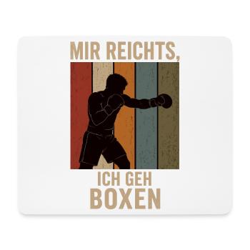 Mir reichts Ich geh boxen Retro Boxer Shirt - Mousepad (Querformat) - Weiß - Vorne
