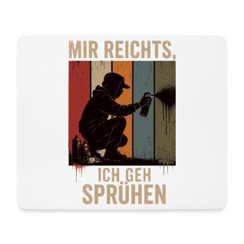 Mir reichts Ich geh sprühen Retro Graffiti Shirt - Mousepad (Querformat) - Weiß - Vorne