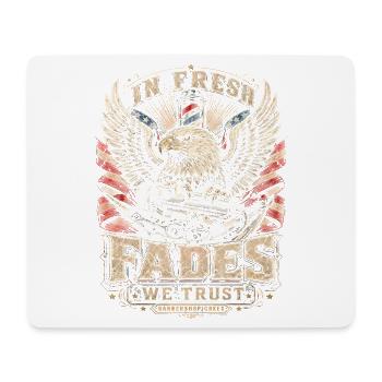 Barber Barbier In Fresh Fades We Trust - Mousepad (Querformat) - Weiß - Vorne