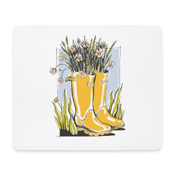 Décoration du jardin - Tapis de souris (format paysage) - blanc - Devant