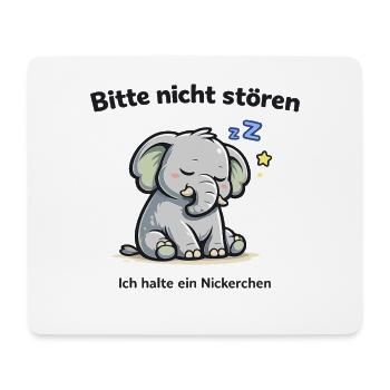 Bitte nicht stören, ich halte ein Nickerchen - Mousepad (Querformat) - Weiß - Vorne