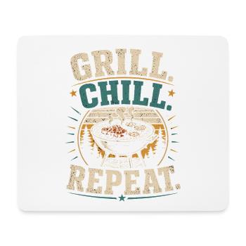 Dad Father Hero Grill Master BBQ Gift - Mouse Pad (horizontal) - white - Front