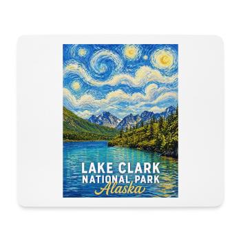 Art paysager de Lake Clark en Alaska - Tapis de souris (format paysage) - blanc - Devant