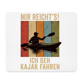Mir reicht's Ich geh Kajak fahren Retro Kajak - Mousepad (Querformat) - Weiß - Vorne