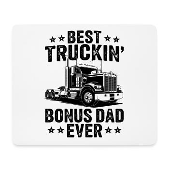 Bester Trucker Papa Bonus Dad - Mousepad (Querformat) - Weiß - Vorne