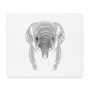 Elephant - Mouse Pad (horizontal) - white - Front