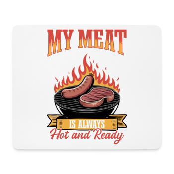 BBQ Grilling Meat Smoking Barbecue - Mousepad (Querformat) - Weiß - Vorne