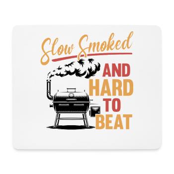 BBQ Grilling Meat Smoking Barbecue - Mousepad (Querformat) - Weiß - Vorne