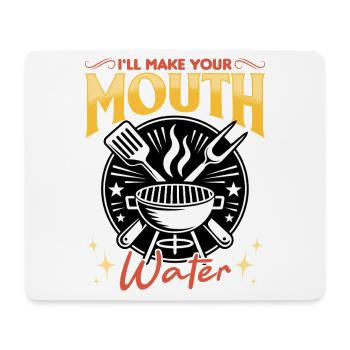 BBQ Grilling Meat Smoking Barbecue - Mousepad (Querformat) - Weiß - Vorne
