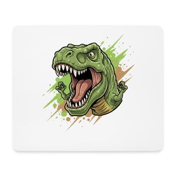 Angry T Rex with a splash of color - Mouse Pad (horizontal) - white - Front