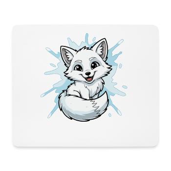Wasser-Splash Fuchscharakter - Mousepad (Querformat) - Weiß - Vorne