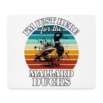 Lustige Stockente Sprüche - Mousepad (Querformat) - Weiß - Vorne