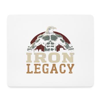 Gymnase vintage Bodybuilding Eagle Retro Strength Fitness - Tapis de souris (format paysage) - blanc - Devant