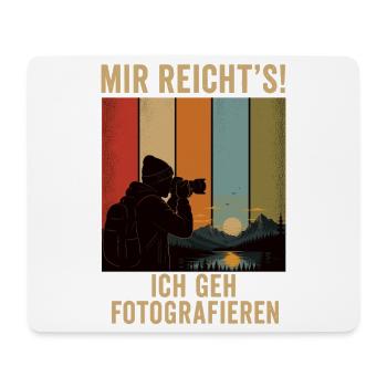 Mir reicht's Ich geh fotografieren Retro Fotograf - Mousepad (Querformat) - Weiß - Vorne