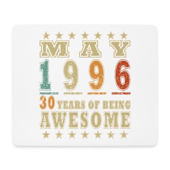 Mai 1996 – 30 Jahre Awesome Retro - Mousepad (Querformat) - Weiß - Vorne