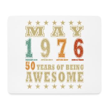 Mai 1976: 50 Jahre Awesome - Mousepad (Querformat) - Weiß - Vorne
