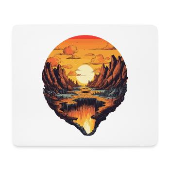 Picturesque Landscape In Sunset - Mouse Pad (horizontal) - white - Front
