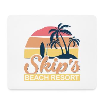Skip's Beach Resort tropischer Sommerurlaub - Mousepad (Querformat) - Weiß - Vorne
