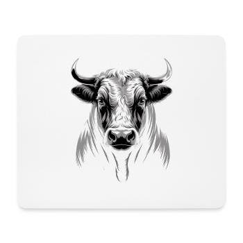 Taureau Taureau - Tapis de souris (format paysage) - blanc - Devant