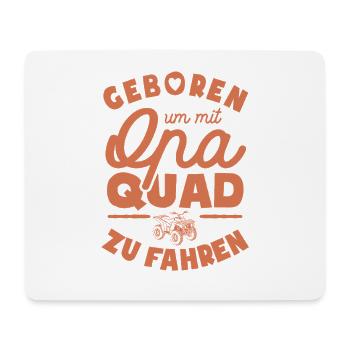 Geboren um mit Opa Quad zu fahren - Mousepad (Querformat) - Weiß - Vorne