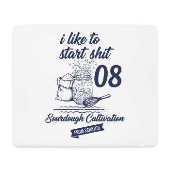 Ich beginne gerne 08 Sauerteigkultivierung von - Mousepad (Querformat) - Weiß - Vorne