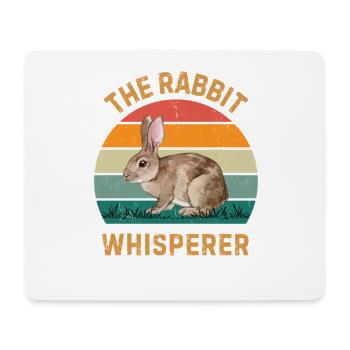 Rabbit Whisperer Funny Bunny Pet Owner Gift - Mouse Pad (horizontal) - white - Front