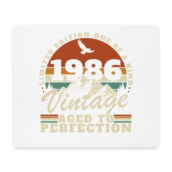 1986 Vintage Rétro Cadeau D'anniversaire - Tapis de souris (format paysage) - blanc - Devant