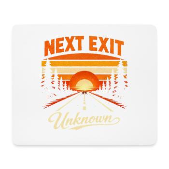 Prochaine sortie Inconnue | Road trip - Tapis de souris (format paysage) - blanc - Devant