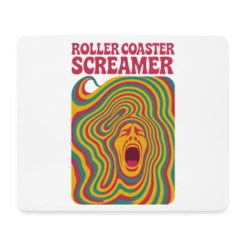 Achterbahn Schreihals | Freizeitpark - Mousepad (Querformat) - Weiß - Vorne