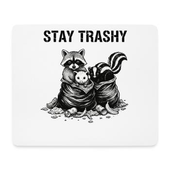 Humour animalier poubelle Opossum raton laveur - Tapis de souris (format paysage) - blanc - Devant