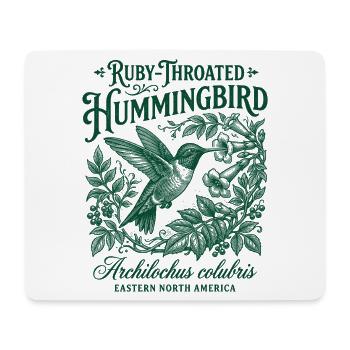 Rubinkehl-Kolibri - Mousepad (Querformat) - Weiß - Vorne