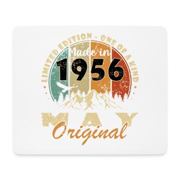 Mai 1956 - Geburtstag - Geschenk - Mousepad (Querformat) - Weiß - Vorne